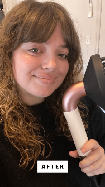 Sarah Hoffmann before using the Dyson Supersonic R