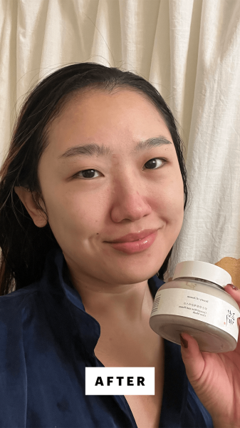 Han after using the Beauty of Joseon Ground Rice and Honey Glow Mask